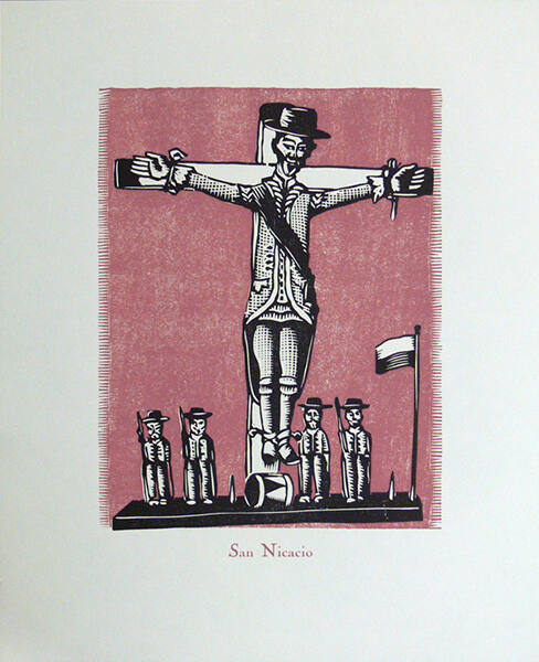 San Nicacio, from New Mexico Santos: A Suite of Woodblock Prints by Gustave Baumann