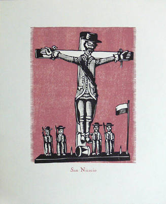 San Nicacio, from New Mexico Santos: A Suite of Woodblock Prints by Gustave Baumann