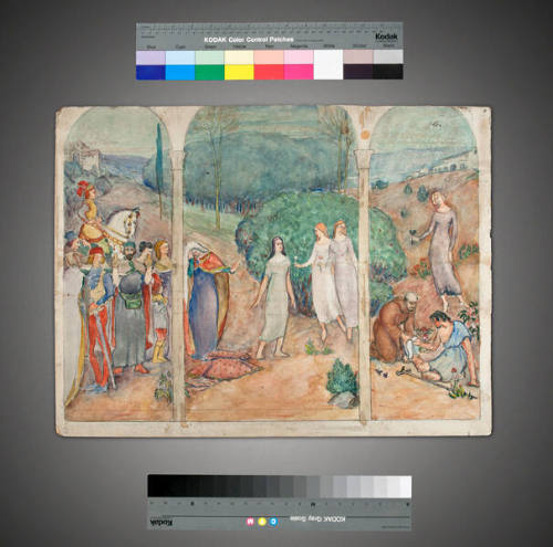Sketch for mural "The Renunciation of Santa Clara"