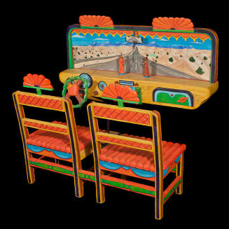 Luis Tapia, Chima Altar, Bertram's Cruise, 1992, carved and painted wood. Collection of the New…