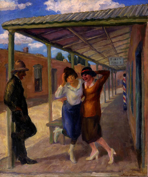 John Sloan, Under the Old Portal (Old Portale, Santa Fe), 1919 (reworked 1945), oil on canvas, …