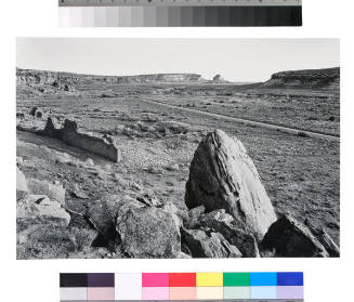 Edward Ranney, Hungo Pavi to Fajada Butte, Chaco Canyon, 1982, gelatin silver print, selenium t…