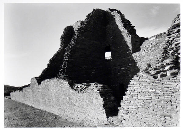 Edward Ranney, Pueblo Bonito, Chaco Canyon, 1982, gelatin silver print, selenium toned, 6 x 8 5…