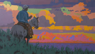 Billy Schenck, Coming Down from the Mountain, 1993, oil on canvas, 26 5/8 x 45 9/16 in. Collect…