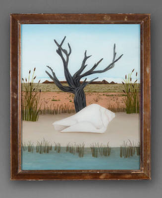 Rebecca Salsbury (Strand) James, Earth and Water, 1950, reverse oil on glass, 19 3/4 x 16 in. C…
