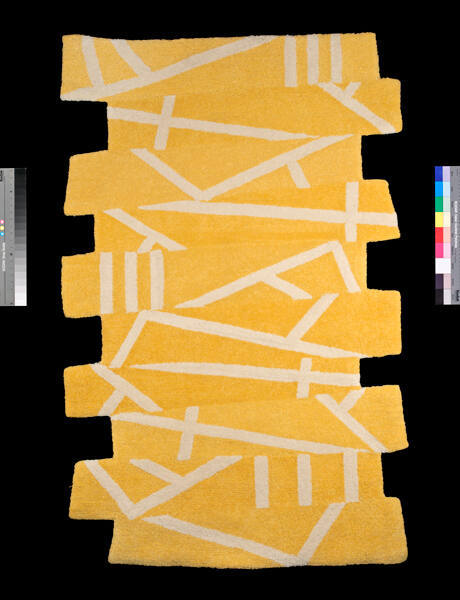 Martha Opdahl, Arroyo Seco #3, 2002, tufted and sheared wool pile, acid dyes and cotton backing…