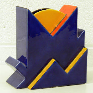 Untitled (Dark Blue Mountain Vase)