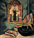 Marsden Hartley, El Santo, 1919, oil on canvas, 36 × 32 in. Collection of the New Mexico Museum…