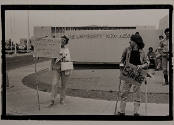 Unknown maker, No title (Disabled Striker/Abled Counter-Demonstrator), 1970, gelatin silver pri…