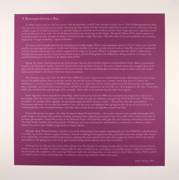 Artist's Statement (from A Retrospective in a Box)