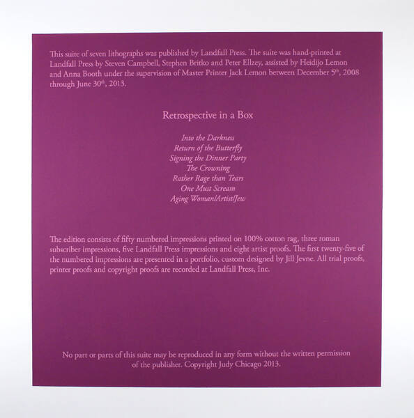 Colophon (from A Retrospective in a Box)