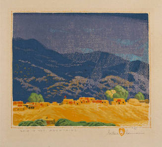 Gustave Baumann, Rain in the Mountains, 1926, color woodcut, 9 5/8 x 11 1/4 in. Collection of t…