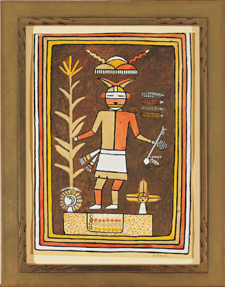 Fred Kabotie, Study for Watchtower Mural at Desert View, Grand Canyon, circa 1932, tempera and …