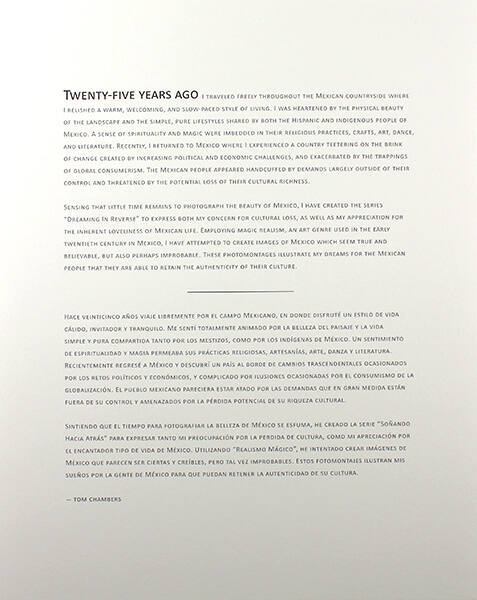 Artist Statement (from Dreaming in Reverse/Soñando Hacia Atrás)