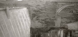 Martin Stupich, Dam and bridge at Glen Canyon, near Page, Arizona, 1990 (printed 2013), pigment…