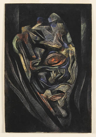 Cady Wells, Metamorphic (Black Portrait), n.d., watercolor and ink on paper, 5 3/4 × 3 15/16 in…