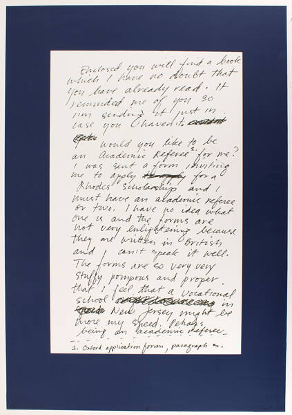 Letter from the Hotel Chelsea Back of Page 2