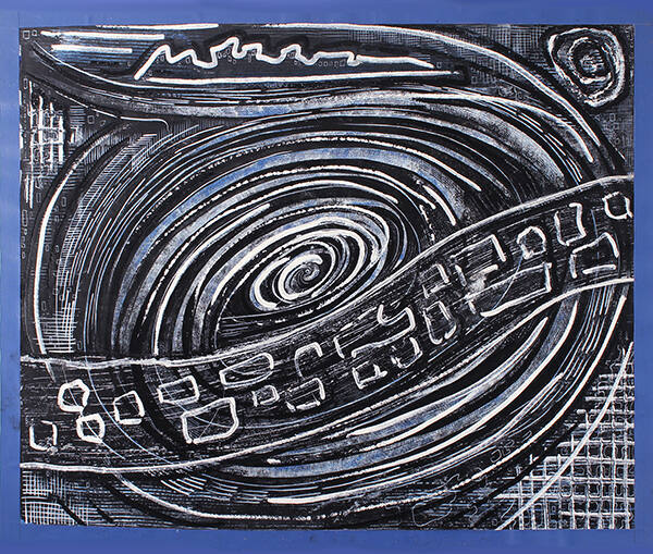 Cady Wells, Blue Whirlpool Study, n.d., watercolor on paper, 16 9/16 × 22 1/2 in. Collection of…