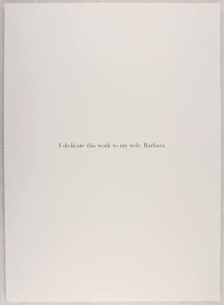 Dedication Page for the portfolio "Bourgeoisie in De Nile"