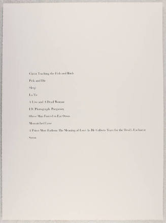 Table of Contents for the portfolio "Bourgeoisie in De Nile"
