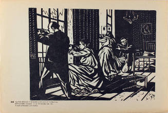 Plate 22: Aquiles Serdán y su familia inician en Puebla la revolución armada, 18 de noviembre de 1910 (from the portfolio Estampas de la Revolución Mexicana)