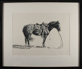 Robert Lougheed, Untitled (Horse Sketch II), n.d., charcoal on paper, 10 × 13 1/4 in.  Collecti…