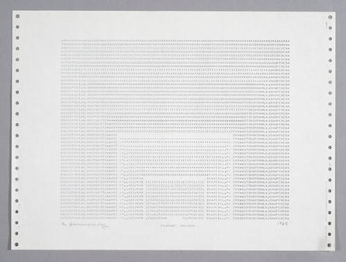 Frederick Hammersley, THOUGHT HOLDERS, #1, 1969, from the series of #1-#72, computer‐generated …