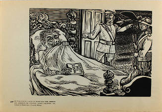 Plate 69:  Plutarco Elías Calles es deportado por órdenes del gobierno del Gral. Lázaro Cárdenas, 1936 (from the portfolio Estampas de la Revolución Mexicana)
