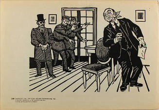 Plate 39:  Asesinato del diputado Serapio Rendón por Victoriano Huerta,  22 de agosto de 1913 (from the portfolio Estampas de la Revolución Mexicana)