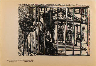 Plate 41:  Victoriano Huerta clausura las Cámaras, 10 de octubre de 1913 (from the portfolio Estampas de la Revolución Mexicana)