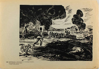 Plate 44: Intentos de la dictadura de Victoriano Huerta por liquidar el Zapatismo (from the portfolio Estampas de la Revolución Mexicana)