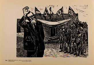 Plate 36: Venustiano Carranza arenga a los jefes Constitucionalistas, 26 de marzo de 1913 (from the portfolio Estampas de la Revolución Mexicana)