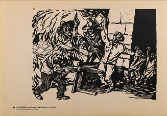 Plate 71:  Los Cristeros contra la enseñanza en el campo (from the portfolio Estampas de la Revolución Mexicana)