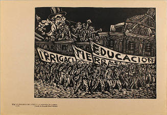 Plate 76: Las demandas del pueblo y la amenaza de la reacción (from the portfolio Estampas de la Revolución Mexicana)