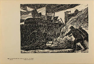 Plate 78:  La declaración de guerra al Eje, 1 de junio de 1942 (from the portfolio Estampas de la Revolución Mexicana)