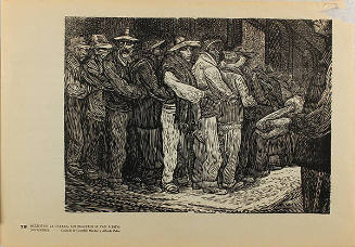 Plate 79: México en la guerra:  los braceros se van a Estados Unidos (from the portfolio Estampas de la Revolución Mexicana)