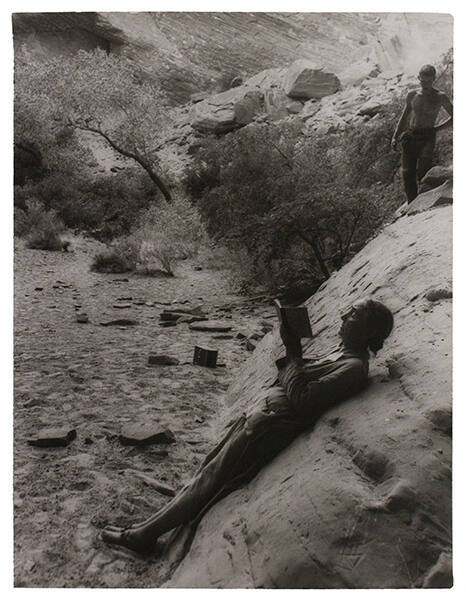 Untitled (Georgia O'Keeffe sketching, Glen Canyon)