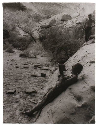 Untitled (Georgia O'Keeffe sketching, Glen Canyon)