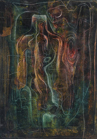 Cady Wells, Confused Memory, n.d., watercolor on paper, 14 1/4 × 10 1/2 in. Collection of the N…