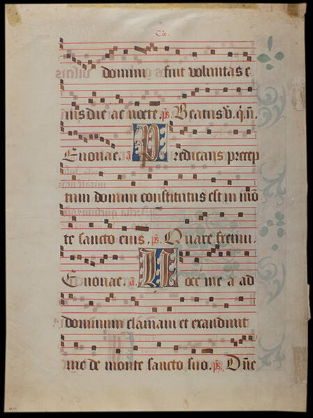 Leaf from Gradual: Initials P And Q