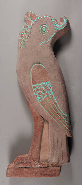 Eugenie F. Shonnard, Untitled Keenstone Piece (Bird with Turquoise Trim), ca. 1960, keenstone, …