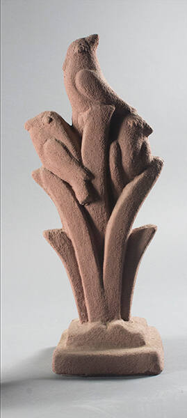 Eugenie F. Shonnard, Untitled (Three Birds), mid 20th Century, keenstone, 15 1/8 × 7 3/8 × 4 7/…
