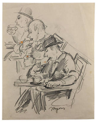 Sketch of Coffee Drinkers