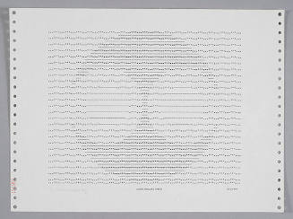 Frederick Hammersley, UNDERNOURISHED, 1969, computer‐generated drawing on paper, 11 x 15 inches…