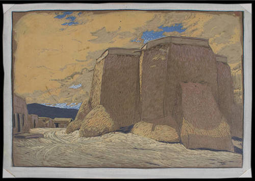 Church Ranchos de Taos (study)