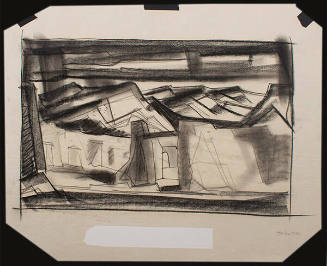 Adobe and Wild Plums (Preliminary Sketch)