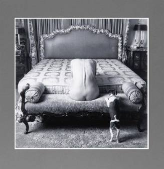 Woman With Dog and Bed