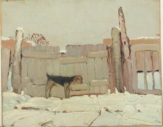 Untitled (Dog and Fence)