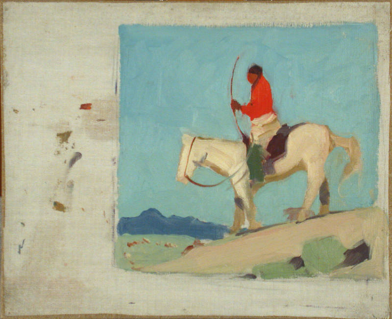 Untitled (Indian on White Horse)