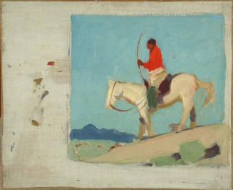 Untitled (Indian on White Horse)